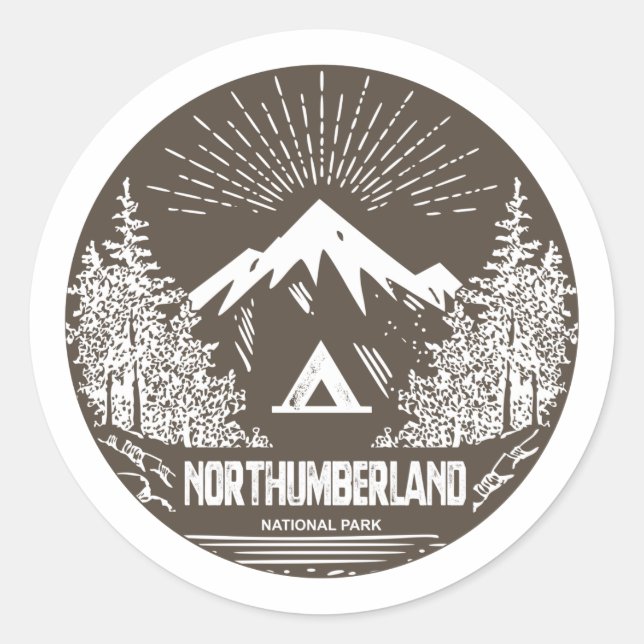 Northumberland National Park Classic Round Sticker (Front)