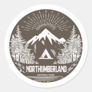 Northumberland National Park Classic Round Sticker