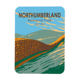 Northumberland National Park Hadrians Wall England Magnet