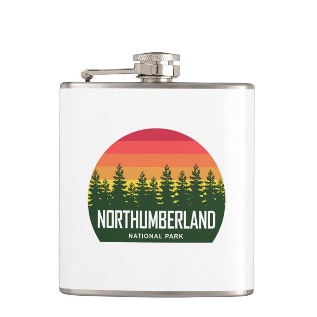 Northumberland National Park Hip Flask (Front)