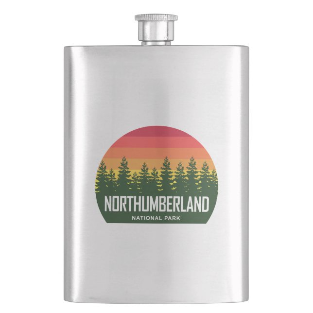 Northumberland National Park Hip Flask (Front)