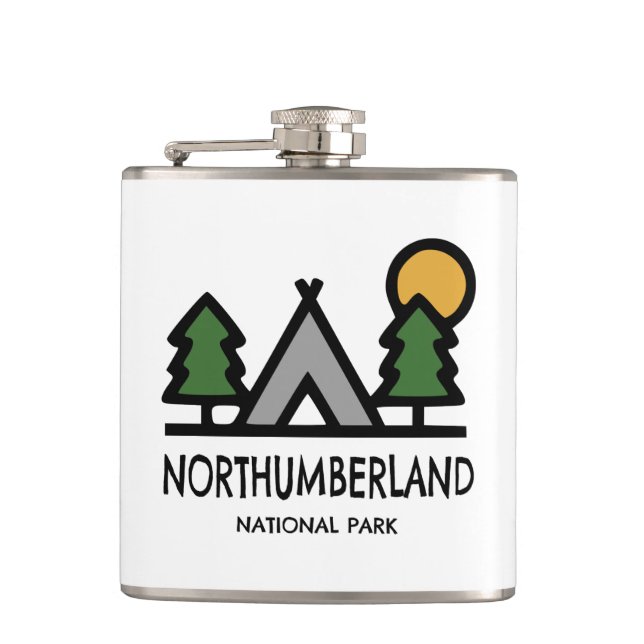 Northumberland National Park Hip Flask (Front)