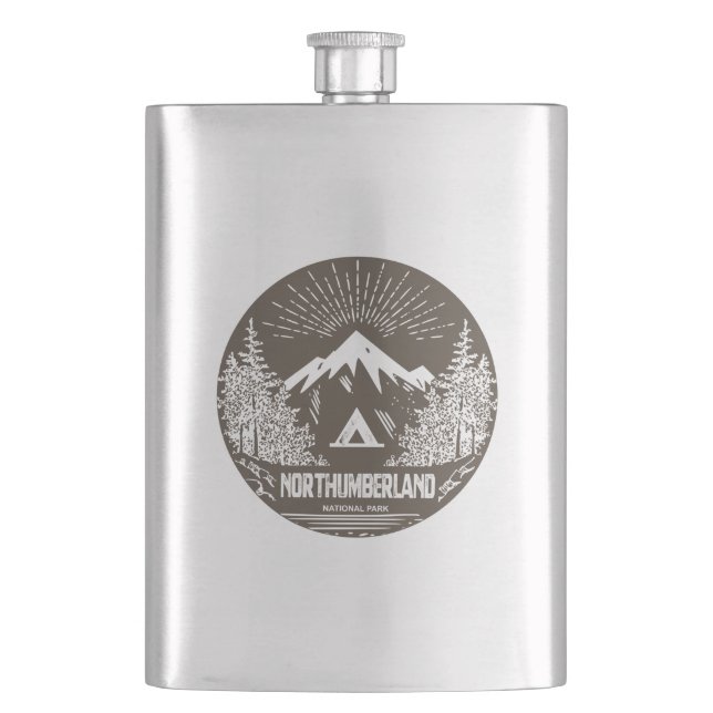 Northumberland National Park Hip Flask (Front)
