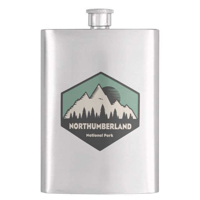 Northumberland National Park Hip Flask (Front)