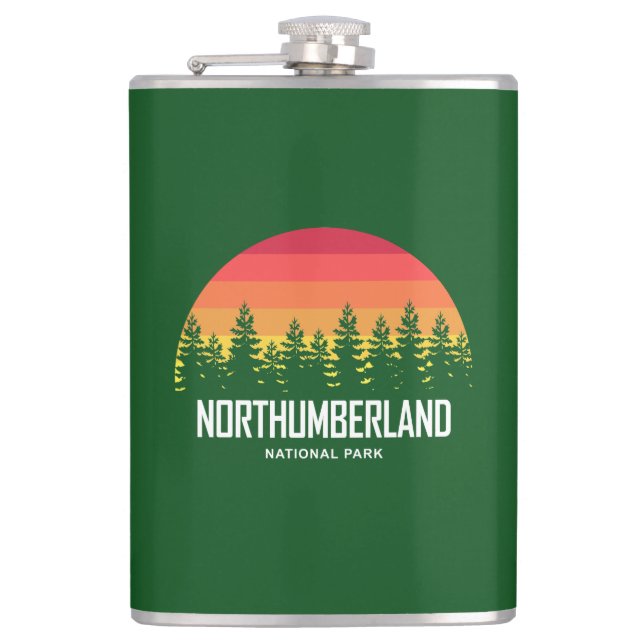 Northumberland National Park Hip Flask (Front)