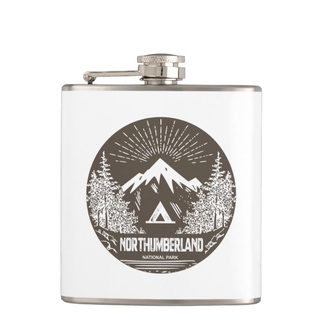 Northumberland National Park Hip Flask (Front)