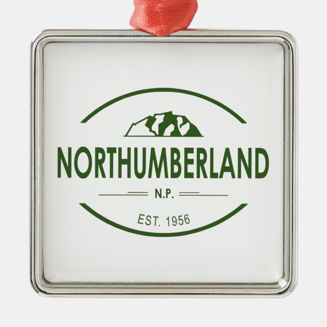 Northumberland National Park Metal Tree Decoration (Front)