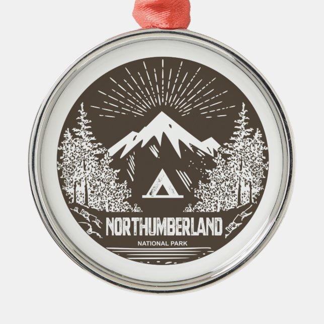Northumberland National Park Metal Tree Decoration (Front)