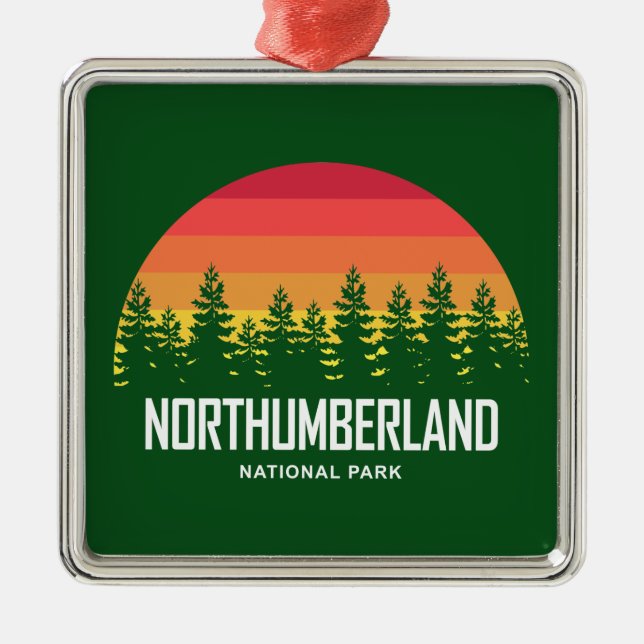 Northumberland National Park Metal Tree Decoration (Front)