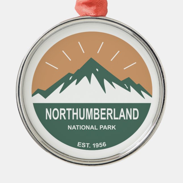 Northumberland National Park Metal Tree Decoration (Front)