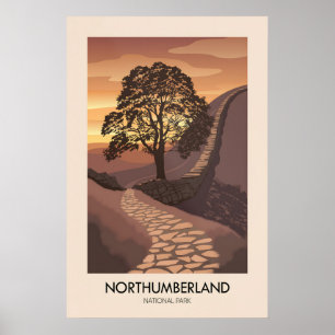 Northumberland National Park Modern Travel Poster