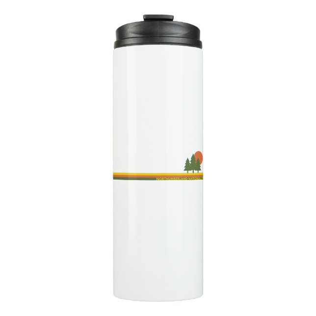 Northumberland National Park Pine Trees Sun Thermal Tumbler (Front)