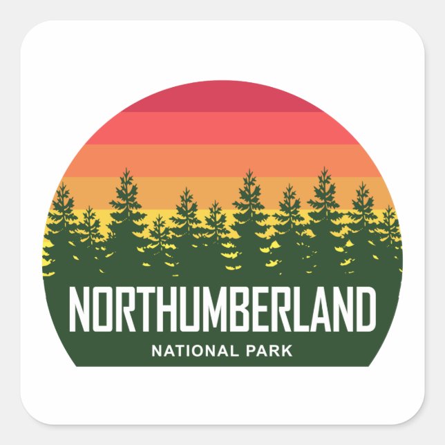Northumberland National Park Square Sticker (Front)