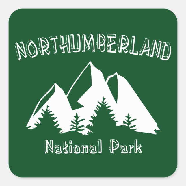 Northumberland National Park Square Sticker (Front)