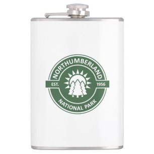 Northumberland National Park Sun Trees Hip Flask