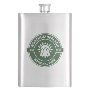 Northumberland National Park Sun Trees Hip Flask