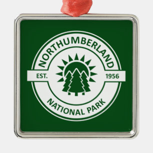 Northumberland National Park Sun Trees Metal Tree Decoration