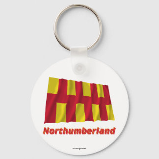 Northumberland Waving Flag with Name Key Ring