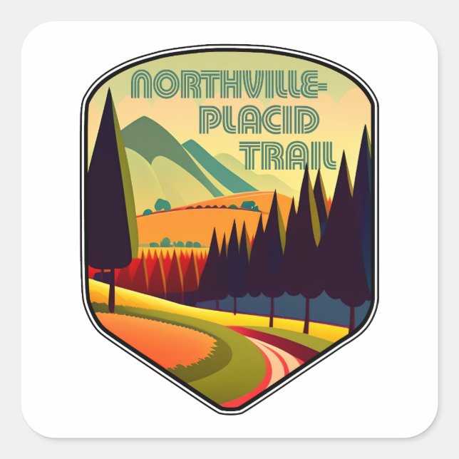 Northville-Placid Trail Colours Square Sticker (Front)