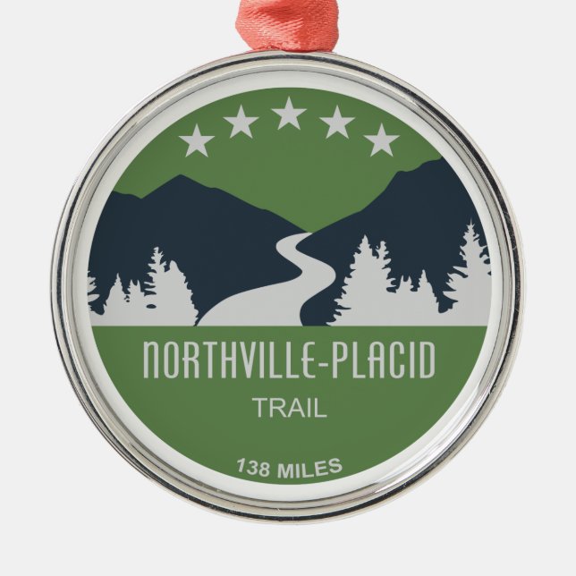 Northville-Placid Trail Metal Tree Decoration (Front)