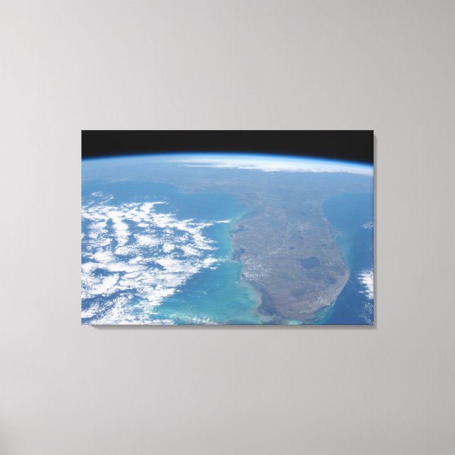 Northward The Florida Peninsula. Canvas Print (Front)