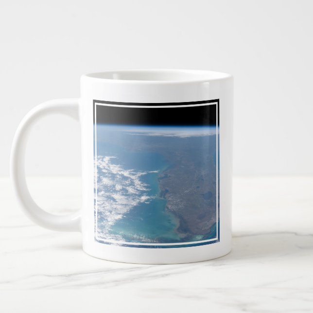 Northward The Florida Peninsula. Large Coffee Mug (Left)