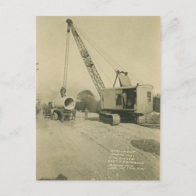 Northwest Crane and Shovel OPERATING ENGINEER 30 Postcard (Front)