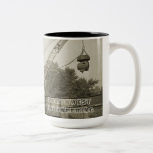Northwest Crane and Shovel OPERATING ENGINEER Two-Tone Coffee Mug
