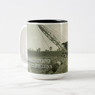 Northwest Crane and Shovel OPERATING ENGINEER Two-Tone Coffee Mug
