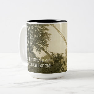 Northwest Crane and Shovel OPERATING ENGINEER Two-Tone Coffee Mug