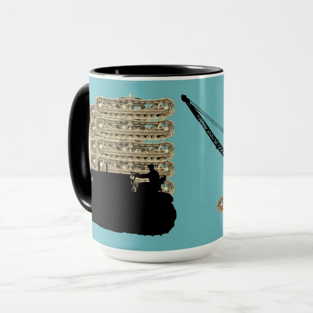 Northwest Crane OPERATING ENGINEER art Bulldozer Mug (Front Left)