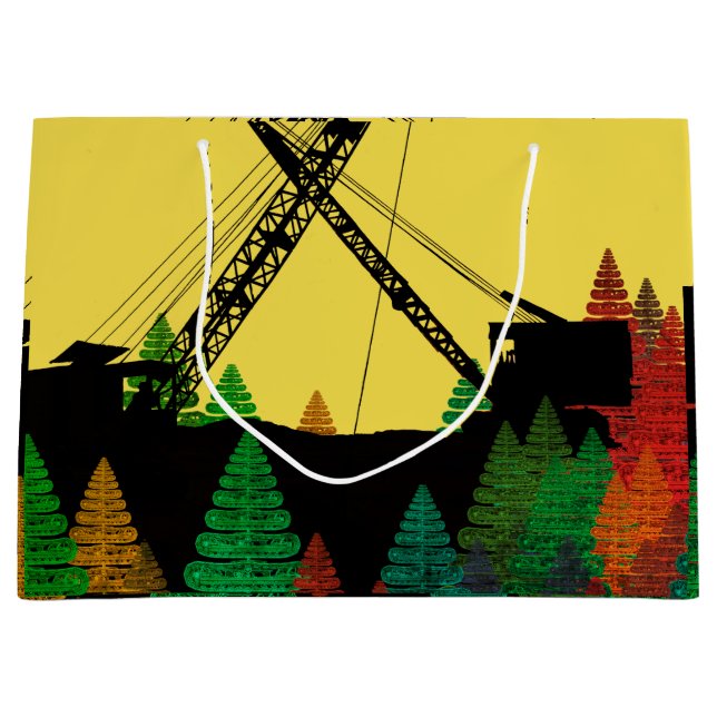 Northwest Crane operator  OPERATING ENGINEER art Large Gift Bag (Front)