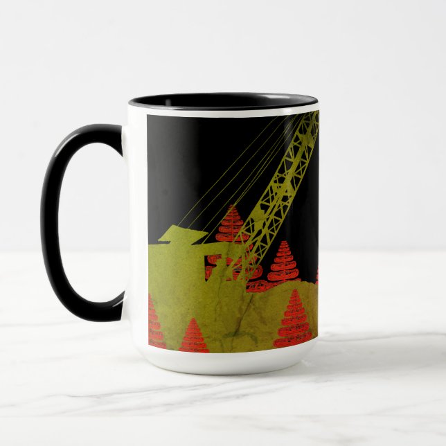 Northwest Crane operator  OPERATING ENGINEER art Mug (Left)