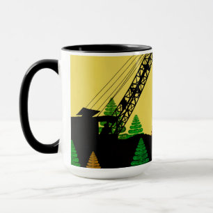 Northwest Crawler Crane n Track Fantasy Art Mug