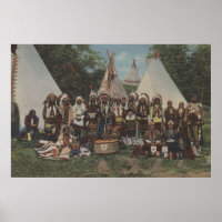 Northwest Indians at a Pow Wow before War