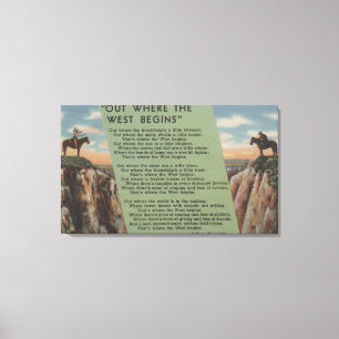 Northwest Indians "Out Where the West Begins" Canvas Print