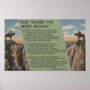 Northwest Indians "Out Where the West Begins" Poster