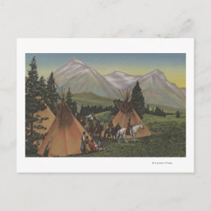 Northwest Indians Returning from Hunting Postcard