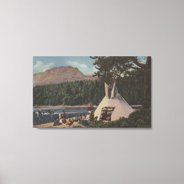 Northwest Indians - The Land of Sky Blue Canvas Print (Front)