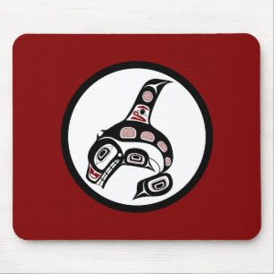 Northwest Pacific coast Haida art Killer whale Mouse Mat