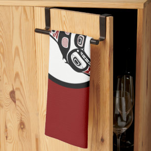 Northwest Pacific coast Haida art Killer whale Tea Towel