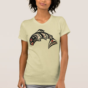 Northwest Pacific coast Haida art Salmon T-Shirt