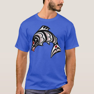 Northwest Pacific coast Haida art Salmon  T-Shirt