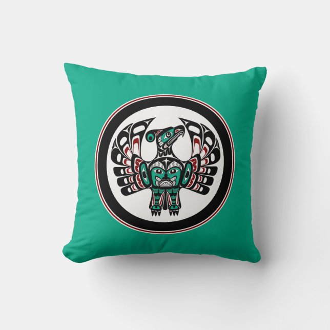 Northwest Pacific coast Haida art Thunderbird Cushion (Front)