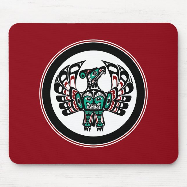 Northwest Pacific coast Haida art Thunderbird Mouse Mat (Front)