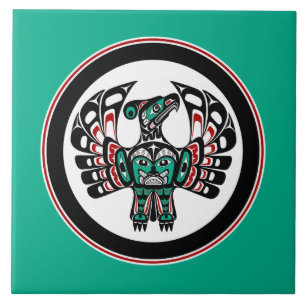 Northwest Pacific coast Haida art Thunderbird Tile