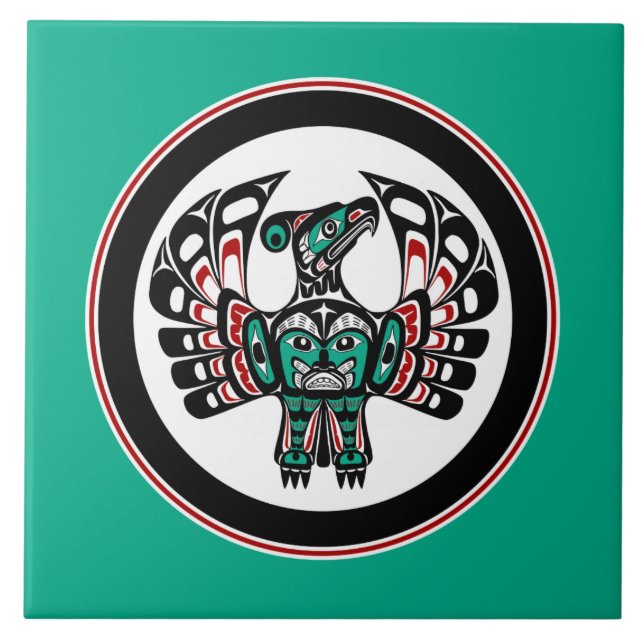 Northwest Pacific coast Haida art Thunderbird Tile (Front)