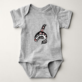 Northwest Pacific Coast Haida Orca Killer Whale Baby Bodysuit