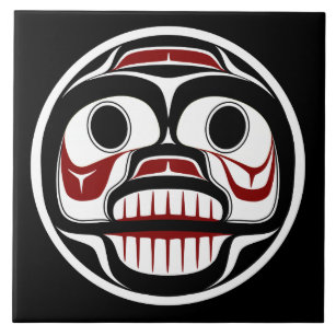 Northwest Pacific coast Haida Weeping skull Tile