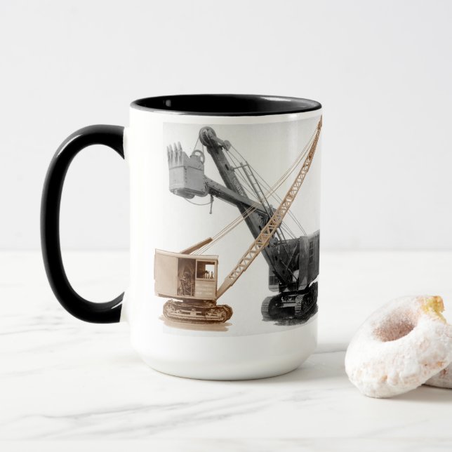 Northwest Shovel and Crane Vintage Equipment Mug (With Donut)